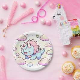 Little Adorable Dinosaur Babydusche Pappteller