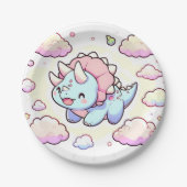 Little Adorable Dinosaur Babydusche Pappteller (Vorderseite)