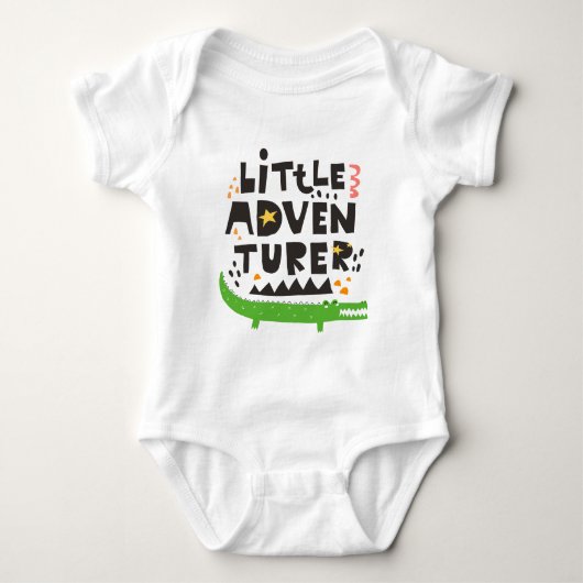 Little Adventurer Alligator Baby Strampler (Vorderseite)