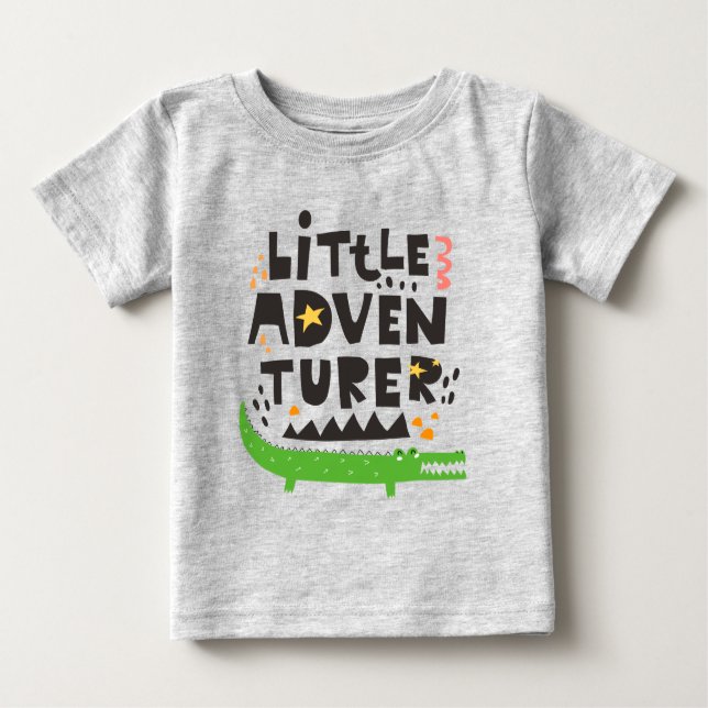 Little Adventurer Alligator Baby T-shirt (Vorderseite)