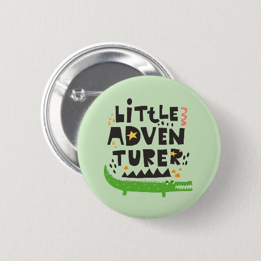 Little Adventurer Alligator Button (Vorne & Hinten)