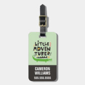 Little Adventurer Alligator Gepäckanhänger (Vorderseite vertikal)