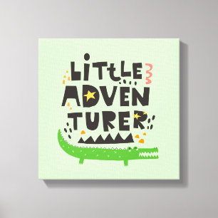 Little Adventurer Alligator Leinwanddruck