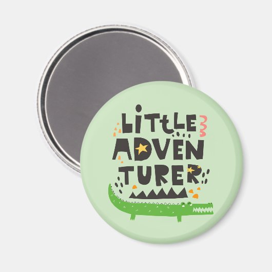 Little Adventurer Alligator Magnet (Vorderseite/Rückseite)
