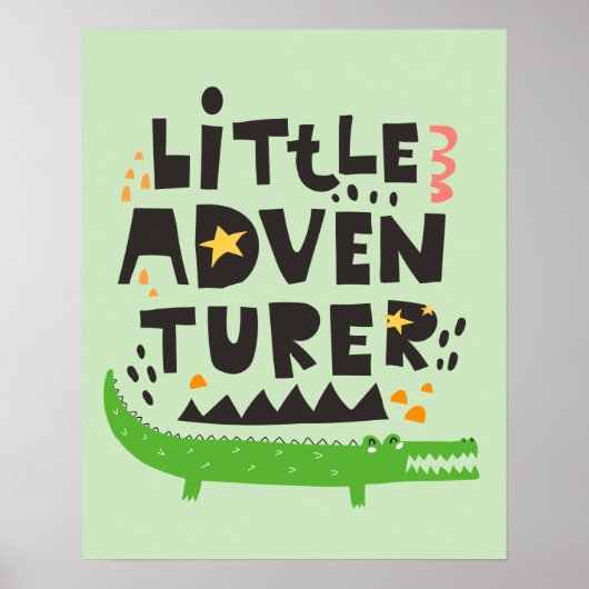 Little Adventurer Alligator Poster (Vorne)