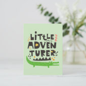 Little Adventurer Alligator Postkarte (Stehend Vorderseite)