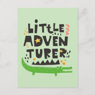 Little Adventurer Alligator Postkarte