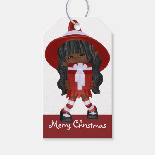 Little African American d2 Christmas Geschenkanhänger (Vorderseite)