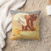 Little African Girl on Beach Kissen (Decke)