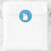 Little Alfie blue Runder Aufkleber (Tasche)