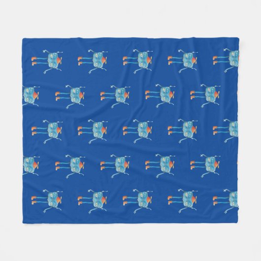 Little Alien Pi Fleecedecke (Vorderseite (Horizontal))