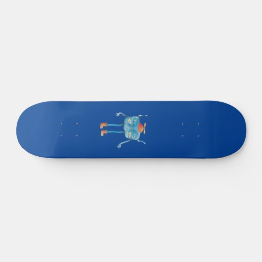 Little Alien Pi Illustration Skateboard (Horizontal)