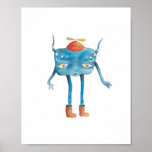 Little Alien Pi Poster