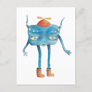 Little Alien Pi Postkarte