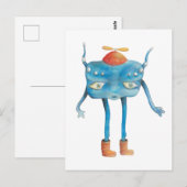 Little Alien Pi Postkarte (Vorne/Hinten)