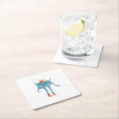 Little Alien Pi Rechteckiger Pappuntersetzer (Vor Ort)