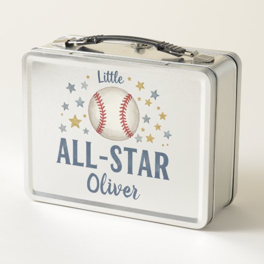 Little All-Star Baseball with Stars Metall Brotdose (Rückseite)