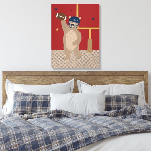 Little All-Star Touchdown Teddy Leinwanddruck (Insitu (Schlafzimmer))