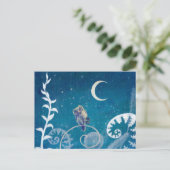 Little Amethyst Owl Postkarte (Stehend Vorderseite)