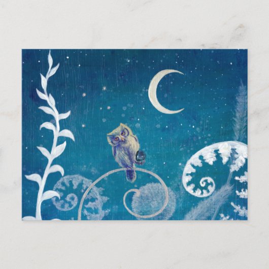 Little Amethyst Owl Postkarte (Vorderseite)