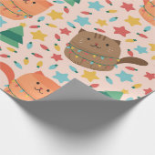Little and cute Christmas Kitten Geschenkpapier (Ecke)