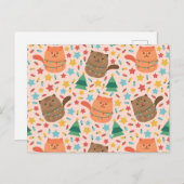 Little and Cute Christmas Kitten Postkarte (Vorne/Hinten)
