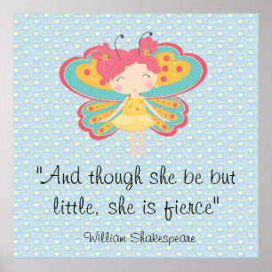 Little and Fierce Butterfly Fairy Poster