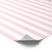 Little and Fierce Shakespeare Pink Stripe Poster (Ecke)