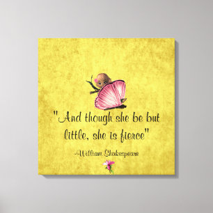 Little and Fierce Shakespeare Wrapped Canvas Leinwanddruck