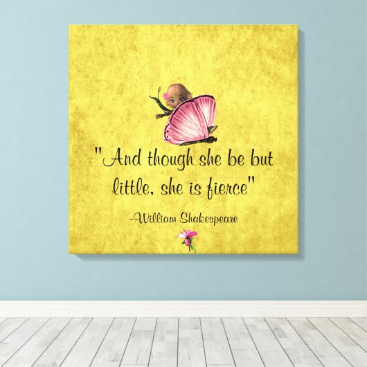 Little and Fierce Shakespeare Wrapped Canvas Leinwanddruck (Insitu (Holzboden))