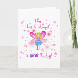 Little Angel 1. Geburtstag - Hemden und Geschenke Karte