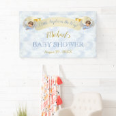 Little Angel Blue Wings Duschbanner Banner (Insitu)
