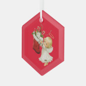 Little Angel Christmas Glass Ornament (Vorderseite Links)