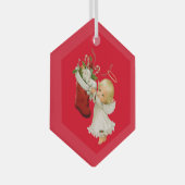 Little Angel Christmas Glass Ornament Aus Glas (Vorderseite Rechts)