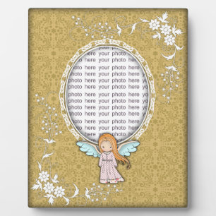 Little Angel Girls Custom Foto Plaque Fotoplatte
