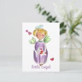 Little Angel Herz und Liebe Postkarte (Stehend Vorderseite)
