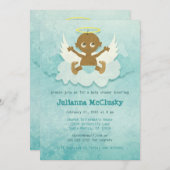 Little Angel - Junge - Afroamerikaner Einladung (Vorne/Hinten)