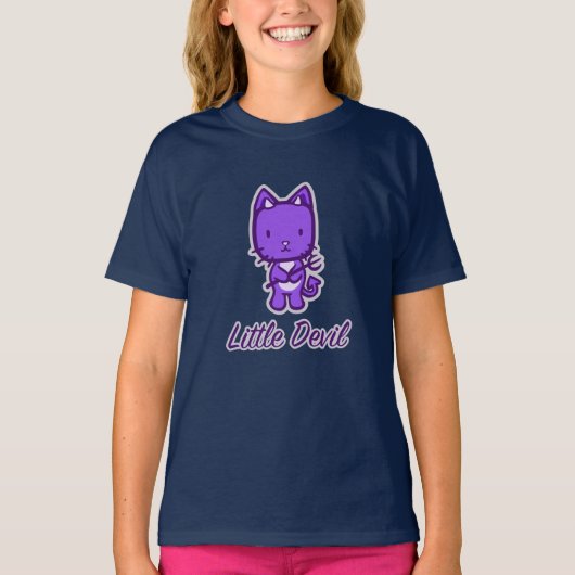 "Little Angel.. Little Devil" Girls T-Shirt (Vorderseite)
