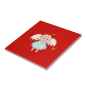 Little Angel on Red Fliese (Seite)
