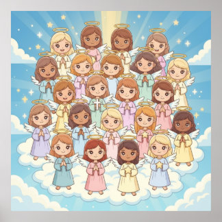 Little Angels Christlich Kinderzimmer Poster