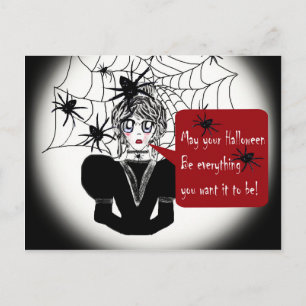 Little Anime Spider Woman Postkarte
