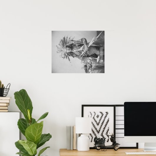 "Little" - Anstifter der indischen Revolte am Poster (Heimbüro)