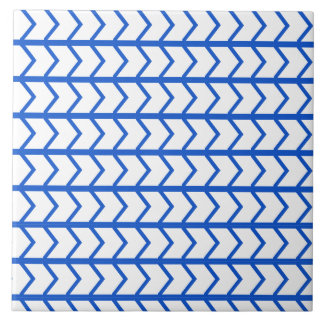Little Art Deco Chevrons in Blue Tile Fliese