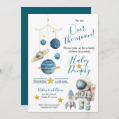 Little Astronaut Baby Shower Invitation Einladung (Vorne/Hinten)