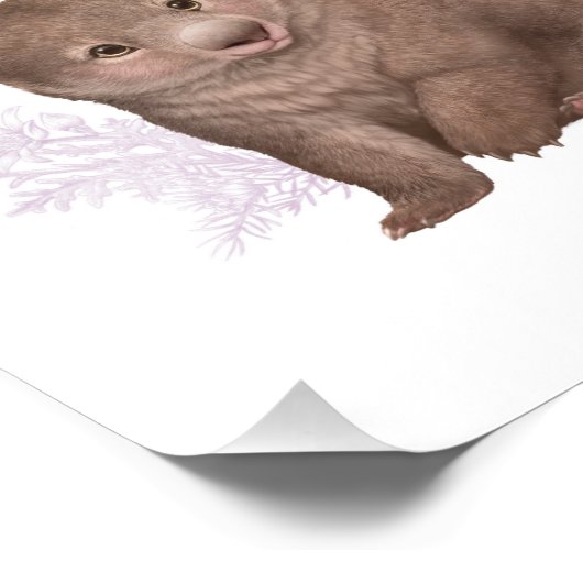 Little Aussie Friends - Wombat - farbig Fotodruck (Ecke)