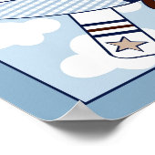 Little Aviator Kinderzimmer Wall Art Print Poster (Ecke)