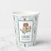 Little Aviator Party Baby Bear Pastel Birthday Pap Pappbecher (Rückseite)
