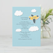 Little Aviator Sip und Siehe Einladung (Stehend Vorderseite)