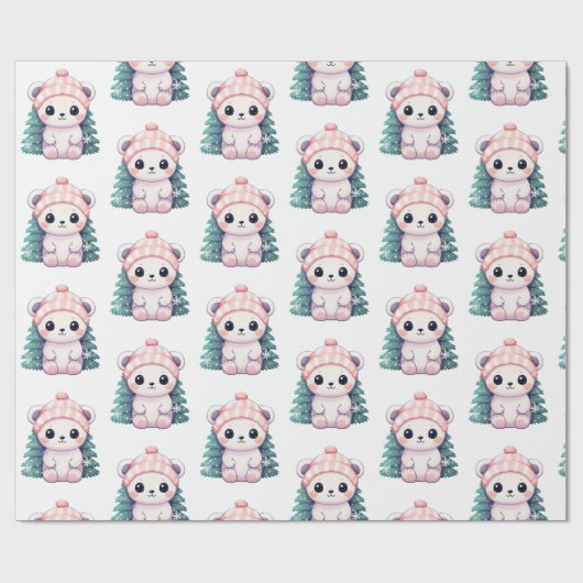 Little Baby Animal Xmas Magic Geschenkpapier (Flach)