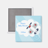 Little Baby Aviator Square Gefallen Magnet (Vorderseite/Rückseite)